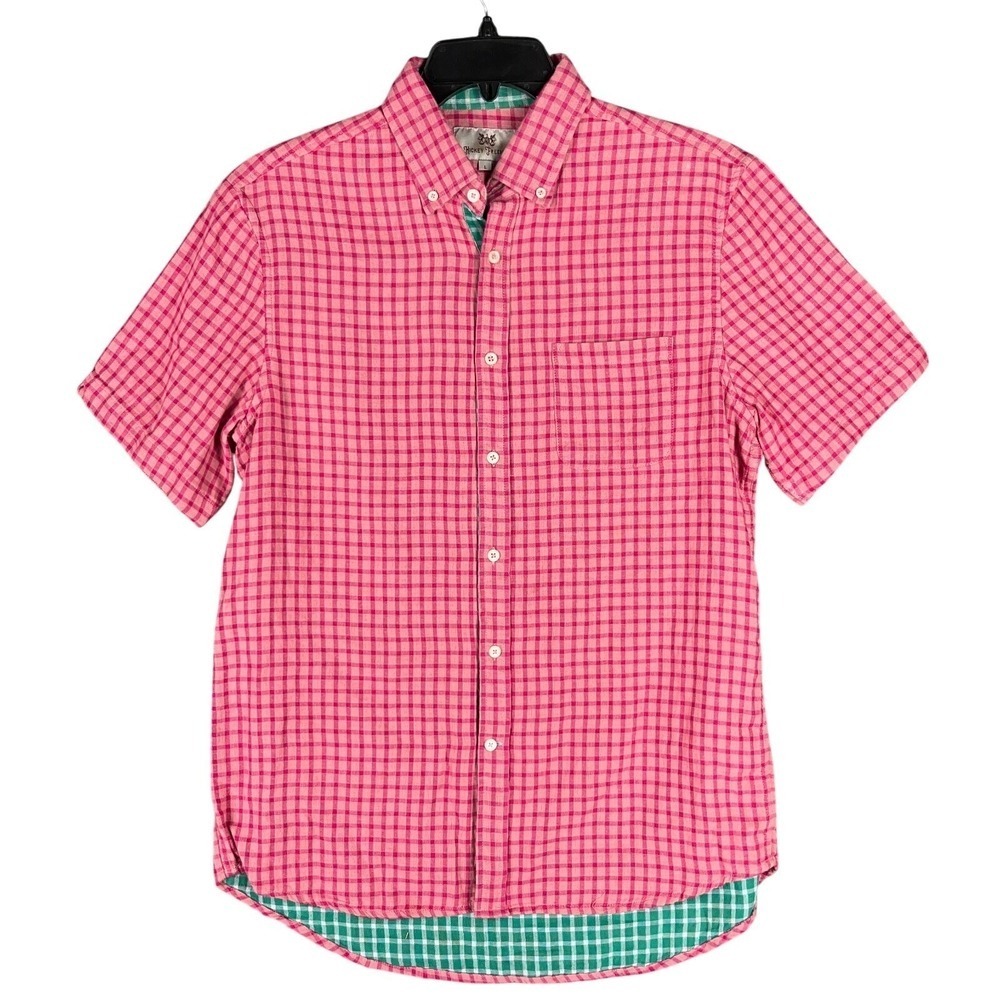 Hickey Freeman Shirt Mens‎ L Short Sleeve Minimalist Modern Classic Capsule